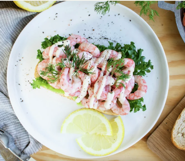 Norwegian Shrimp Sandwich (Rekesmørbrød)